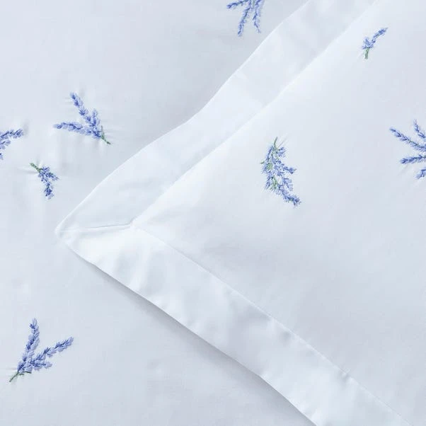 Dorma Ashmore Lavender 100% Cotton Oxford Pillowcase Pair 2 Dorma Ashmore Lavender 100% Cotton Oxford Pillowcase Pair - Image 2