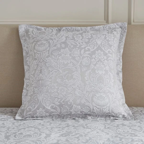 Dorma Winchester Grey Continental Square Pillowcase 1 Dorma Winchester Grey Continental Square Pillowcase
