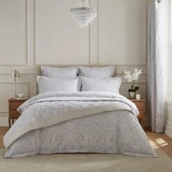 Dorma Winchester Jacquard Grey Duvet Cover 15 Dorma Winchester Jacquard Grey Duvet Cover -Dorma 30270179