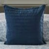 Dorma Remington Cotton Velvet Blue Continental Square Pillowcase