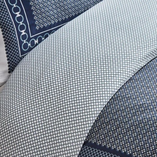 Dorma Abbotswood 100% Cotton Navy Duvet Cover And Pillowcase Set 5 Dorma Abbotswood 100% Cotton Navy Duvet Cover And Pillowcase Set - Image 5