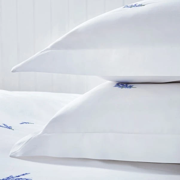 Dorma Ashmore Lavender 100% Cotton Oxford Pillowcase Pair 1 Dorma Ashmore Lavender 100% Cotton Oxford Pillowcase Pair