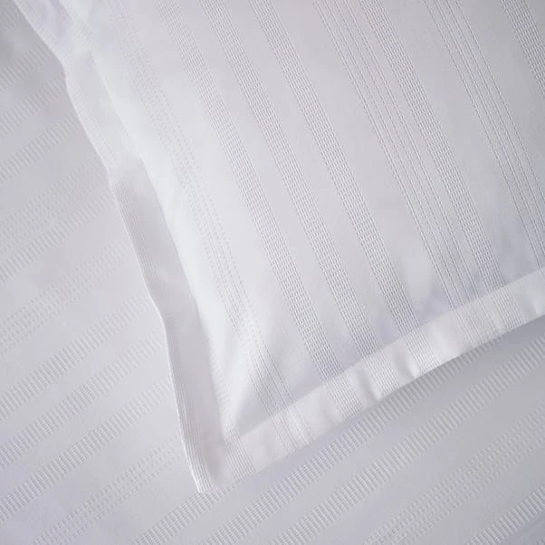 Dorma Purity Staunton Waffle Stripe White 100% Cotton Duvet Cover And Pillowcase Set 11 Dorma Purity Staunton Waffle Stripe White 100% Cotton Duvet Cover And Pillowcase Set - Image 11