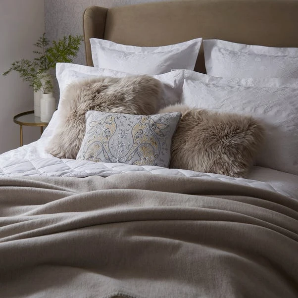 Dorma Purity Kempley Jacquard White Duvet Cover And Pillowcase Set 8 Dorma Purity Kempley Jacquard White Duvet Cover And Pillowcase Set - Image 8