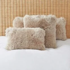 Dorma Natural Sheepskin Boudoir Cushion 6 Dorma Natural Sheepskin Boudoir Cushion -Dorma 30728463 alt03