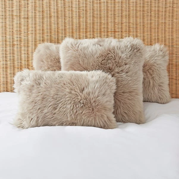 Dorma Natural Sheepskin Boudoir Cushion 3 Dorma Natural Sheepskin Boudoir Cushion - Image 3