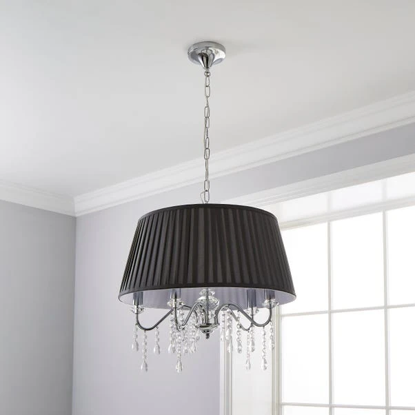 Dorma Genevieve 5 Light Grey Pendant Light 2 Dorma Genevieve 5 Light Grey Pendant Light - Image 2