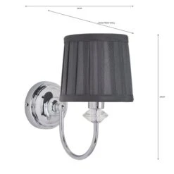 Dorma Genevieve Grey Wall Light -Dorma 30730571 alt05