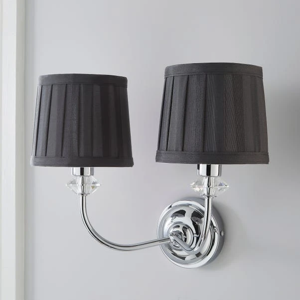 Dorma Genevieve 2 Light Grey Wall Light 2 Dorma Genevieve 2 Light Grey Wall Light - Image 2