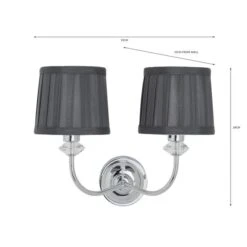 Dorma Genevieve 2 Light Grey Wall Light 11 Dorma Genevieve 2 Light Grey Wall Light -Dorma 30730572 alt07