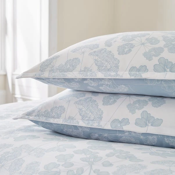 Dorma Daylesford Blue 100% Cotton Oxford Pillowcase Pair 2 Dorma Daylesford Blue 100% Cotton Oxford Pillowcase Pair - Image 2