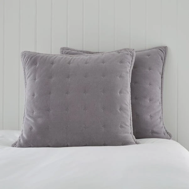 Dorma Adeena Grey Continental Pillowcase 1 Dorma Adeena Grey Continental Pillowcase