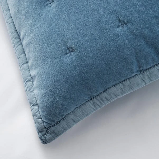 Dorma Adeena Blue Continental Pillowcase 2 Dorma Adeena Blue Continental Pillowcase - Image 2