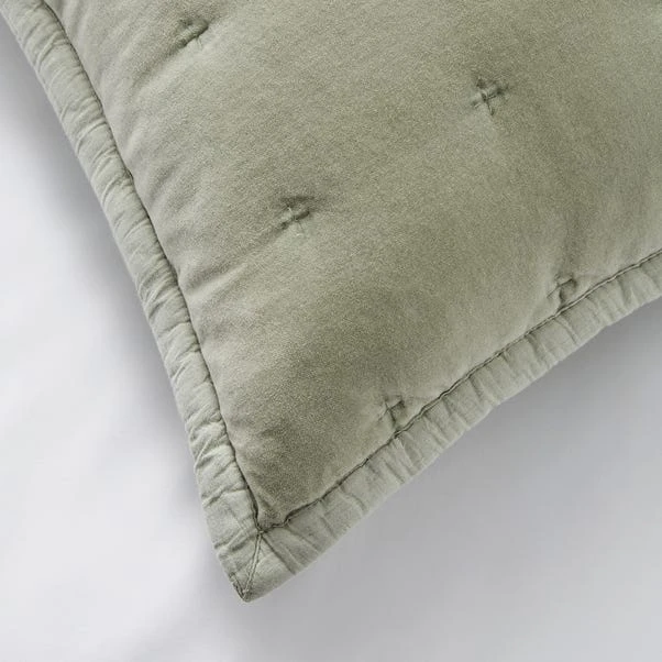 Dorma Adeena Green Continental Pillowcase 2 Dorma Adeena Green Continental Pillowcase - Image 2