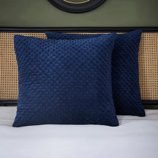 Dorma Genevieve Navy Continental Square Pillowcase 1 Dorma Genevieve Navy Continental Square Pillowcase
