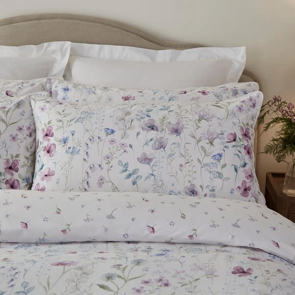 Dorma Wildflower Mauve Cotton Duvet Cover And Pillowcase Set 16 Dorma Wildflower Mauve Cotton Duvet Cover And Pillowcase Set - Image 16