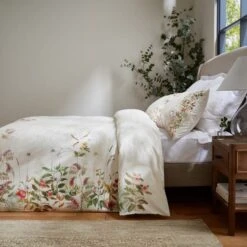 Dorma Rambling Rose Cream Cotton Duvet Cover And Pillowcase Set -Dorma 30827695 alt02
