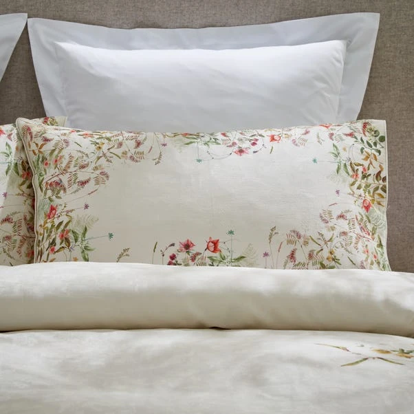 Dorma Rambling Rose Cream Standard Pillowcase Pair 1 Dorma Rambling Rose Cream Standard Pillowcase Pair