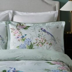 Dorma Love Bird Seafoam Oxford Pillowcase Pair 7 Dorma Love Bird Seafoam Oxford Pillowcase Pair -Dorma 30828857 alt03