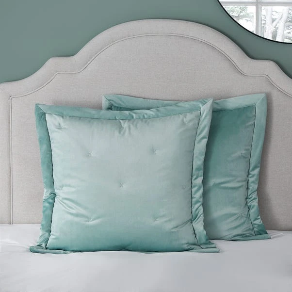 Dorma Burford Velvet Seafoam Pillowsham 1 Dorma Burford Velvet Seafoam Pillowsham