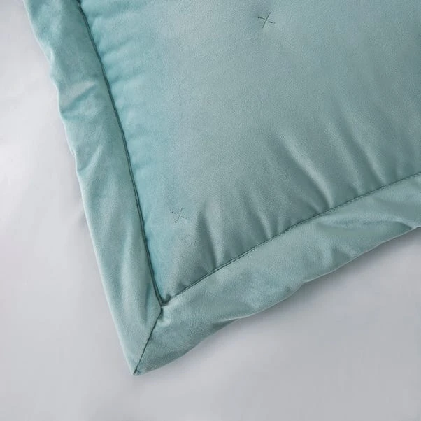 Dorma Burford Velvet Seafoam Pillowsham 2 Dorma Burford Velvet Seafoam Pillowsham - Image 2