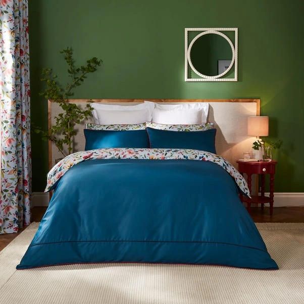 Dorma Modern Romance Vintage Blue 100% Cotton Duvet Cover & Pillowcase Set 15 Dorma Modern Romance Vintage Blue 100% Cotton Duvet Cover & Pillowcase Set - Image 15