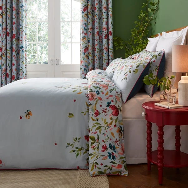 Dorma Modern Romance Vintage Blue 100% Cotton Duvet Cover & Pillowcase Set 16 Dorma Modern Romance Vintage Blue 100% Cotton Duvet Cover & Pillowcase Set - Image 16