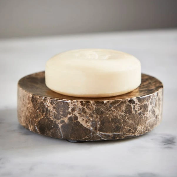Dorma Purity Marble Brown Soap Dish 2 Dorma Purity Marble Brown Soap Dish - Image 2