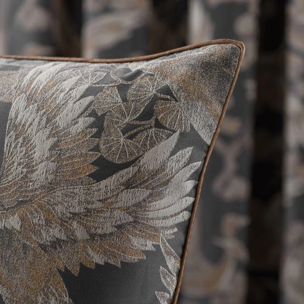 Dorma Gilded Crane Grey Square Cushion 2 Dorma Gilded Crane Grey Square Cushion - Image 2