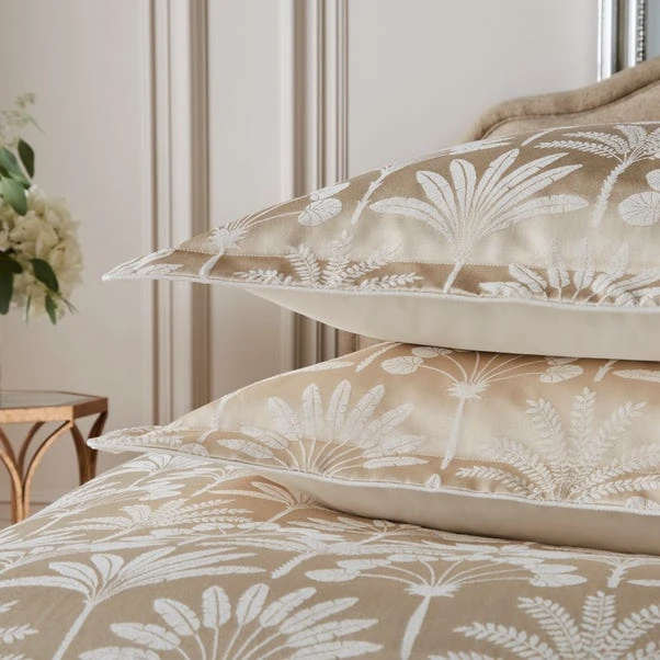 Dorma Luxe Palms Oxford Pillowcase Pair 4 Dorma Luxe Palms Oxford Pillowcase Pair - Image 4