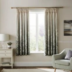 Dorma Whispering Leaves Pencil Pleat Blackout Curtains -Dorma 30927653 alt01