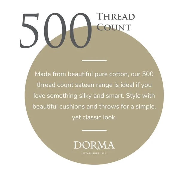 Dorma Luxurious & Silky 500 Thread Count Cotton Sateen Duvet Cover 20 Dorma Luxurious & Silky 500 Thread Count Cotton Sateen Duvet Cover - Image 20